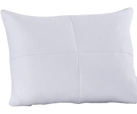 Royal White Goose Down and Feather Bed Pillow, White, King Size, 46 Ounces of Fill in Each Pillow.(Single)