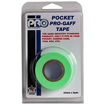 ProTapes 306GB16MFLGRN1 PRO Pocket Gaff Tape, 1" x 6 yd., Fluorescent Green