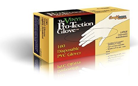 Disposable Vinyl Gloves Powder Free, Size Small, 100ct.