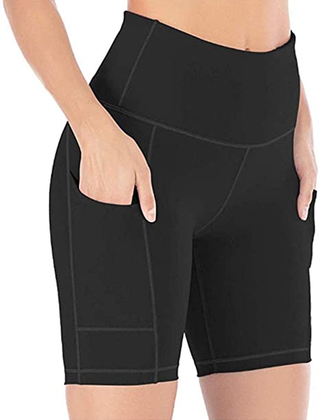 YAKER Yoga Shorts for Women Workout Shorts Running Shorts with Side Pockets