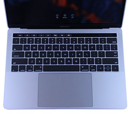 CaseBuy Keyboard Cover for NEWEST Macbook Pro with Touch Bar 13 Inch A1706 and Macbook Pro 15 Inch A1707(2016 Release) with Touch ID, Black