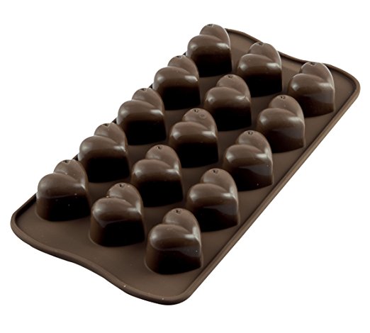 Silikomart Silicone Easy Chocolate Mold, Hearts