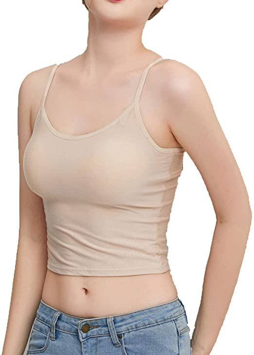 Women Built-in Padded Camisole Yoga Bra Longline Adjustable Shirts Sleeveless Fitness Crop Tank Top