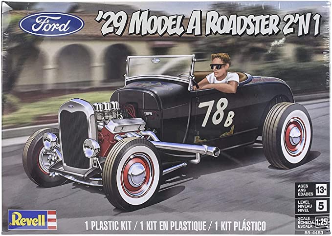 Revell 14463 Model A Roadster Calif Wheels, Multi Colour