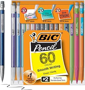 BIC Variety Pack, Assorted Sizes, 0.5mm, 0.7mm, 0.9mm, Refillable Design for Long-Lasting Use (Pack of 3, 180 Count Total)