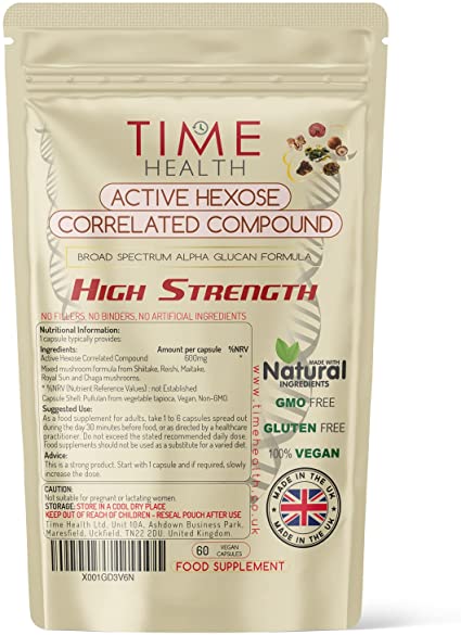 Active Hexose Correlated Compound - High Strength - Alpha Glucans - 60 Capsules - UK Made - Zero Additives - Pullulan (60 Capsule Pouch)