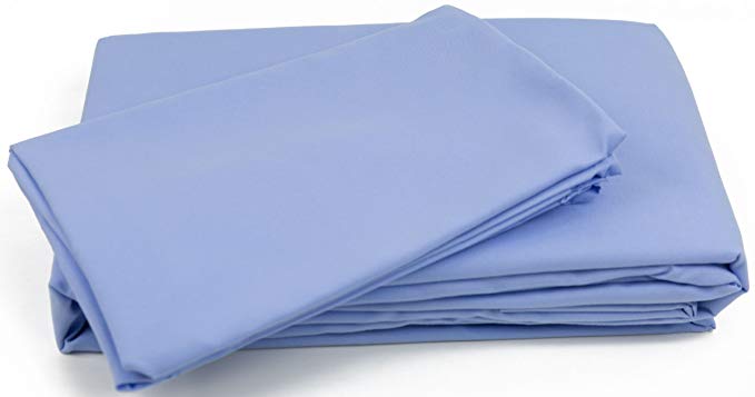 Hotel Sheets Direct 4-Piece 1600-Thread-Count Microfiber Queen Bed Sheet Set, Light Blue