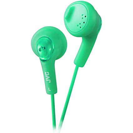 JVC HAF160G Gumy Ear Bud Headphone Green (Renewed)