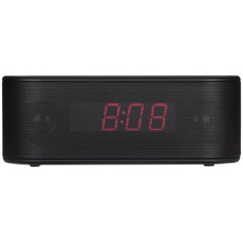 RCA RC345 Bluetooth Alarm Clock Radio Stereo System with Red Display (Black)