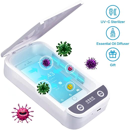 UV Cell Phone Cleaner Box for All Phones/Face Mask/Makeup Tools/Toothbrush/Watches/Jewelry,Fast & Effective Box