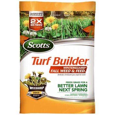 Scotts Turf Builder Lawn Food - WinterGuard Fall Weed & Feed, 5,000-sq ft (Lawn Fertilizer Plus Dandelion & Weed Killer)