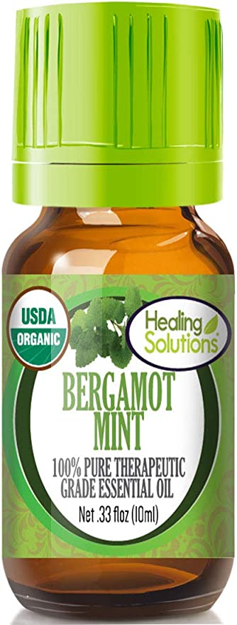 Organic Bergamot Mint Essential Oil (100% Pure - USDA Certified Organic) Best Therapeutic Grade Essential Oil - 10ml