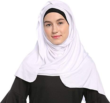 Ababalaya Fashion Womens Lightweight 100%Cotton Jersey Hijab Scarf