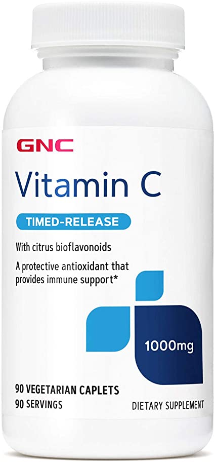 GNC Vitamin C Time-Released 1000mg, 90 Caplets, Supports Immune System