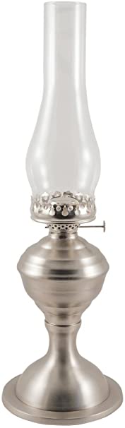 Vermont Lanterns Brass Equinox Hurricane Oil Lamp - 19" (Pewter)