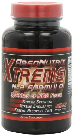 Absonutrix Extreme No2 - 3000mg of No2 Power - 120 Tablets Xtreme Strength -Xtreme Endurance - Xtreme Recovery Time