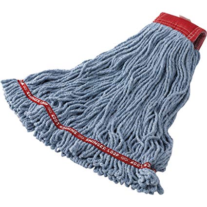 Rubbermaid Commercial Products Swinger Loop Mop, Shrinkless, Large, 5-inch Headband, Blue (FGC25306BL00)