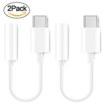 Moto Z Type C to 3.5mm Headphone Audio Adapter,YVENEY USB-C to 3.5mm Female Aux Microphone Connector Cable for Motorola Moto Z, Le 2/Le Pro 3,Not Fit for HTC and Pixel … (white)