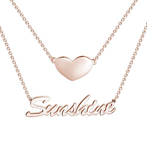 SOUFEEL Custom Name Necklace With Crown 925 Sterling Silver Necklace Personalized With Any Name Valentine's Day Gift