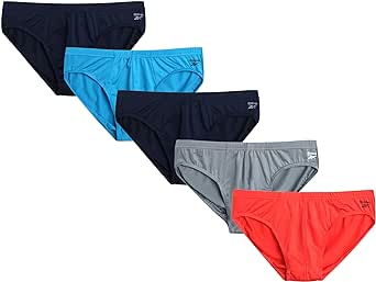 Reebok Men's Underwear - Quick Dry Performance Low Rise Briefs (5 Pack)