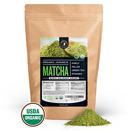 Jade Leaf - Organic Japanese Matcha Green Tea Powder, Basic Culinary Grade - [1lb Bulk Size]