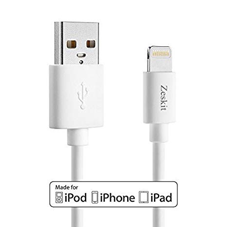 Zeskit Lightning to USB Cable (3.3ft / 1m) - MFi Certified for iPhone iPad iPod with Lightning Connector
