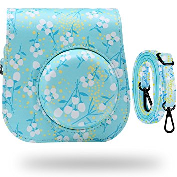 Katia Camera Case Bag for Fujifilm Instax Mini 9 Camera , also for Fujifilm Instax Mini 8 Instant Film Camera , with Accessories Pocket and Strap - Mint A