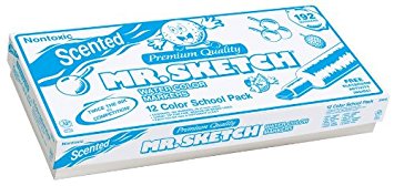 Mr. Sketch Scented Watercolor  Markers 12 Color School Pack, 192 Markers