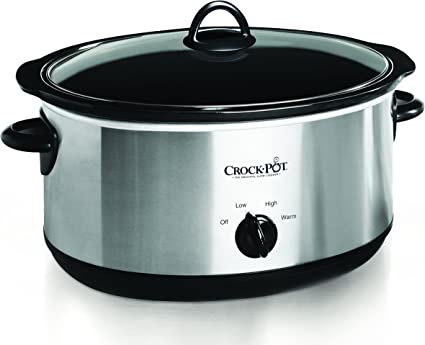 Crock-pot Oval Manual Slow Cooker, 8 Quart, Stainless Steel (SCV800-S)