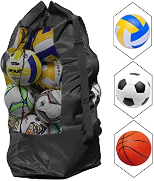 DORYUM Mesh Equipment Bag Adjustable Drawsting Mesh Ball Bag for Coaches Waterproof Soccer Ball Bag for Football Basketball Volleyball, Best for Outdoor & Water Sports