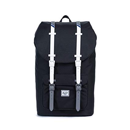 Herschel Little America Backpack, Black/White/Blueprint, One Size