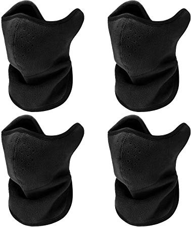 SATINIOR 4 Pieces Winter Windproof Mask Warm Windproof Mouth Warmer Half Face Mask for Ski Bicycle Cycling Motorcycle