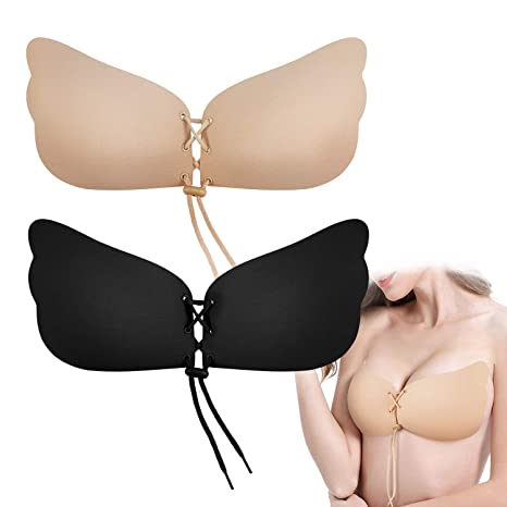 Rolewpy Women's Silicone Padded Wire Free Push Up Bra