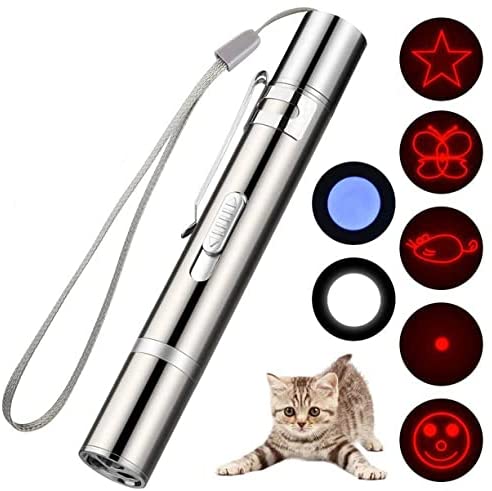 Laser Point Cat Toys,Cat and Dog Toys, Indoor and Outdoor Kitten for Pet Toys, Handheld Pet Cat Toys, 3 Modes USB Rechargeable Long Range Mice and Kitten Interactive