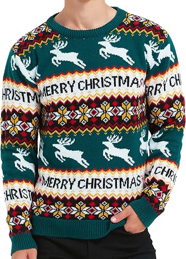 *daisysboutique* Men's Holiday Reindeer Snowman Santa Snowflakes Sweater