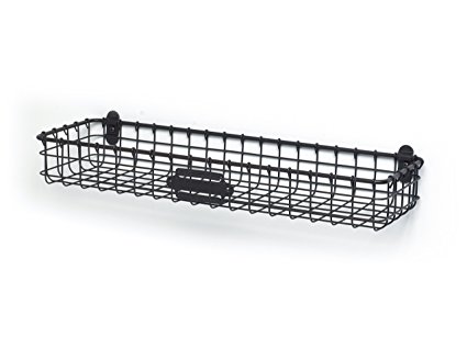 Spectrum Diversified Vintage Wall Mount Storage Tray/Basket, Industrial Gray