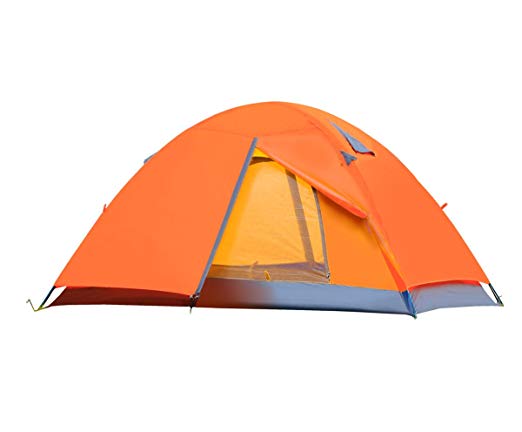 Bormart 2-3 Person Double Layer Camping Tent, Folding Waterproof Tent for Hiking,Travel,Garden and Outdoor Backpacking Tent