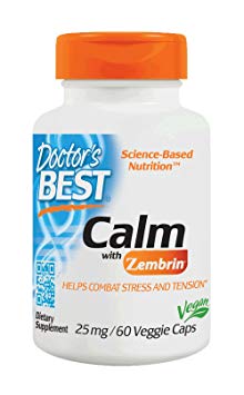 Doctor's Best Calm with Zembrin 25mg Veggie Caps, 60 Count