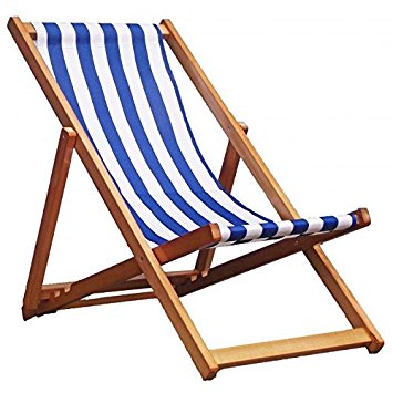 Oypla Traditional Folding Hardwood Garden Beach Deck Chairs Deckchairs