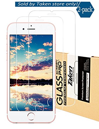Taken Iphone 7 Screen Protector - [2 Pack] 4.7 Inch Tempered Glass High Definition Ultra Clear