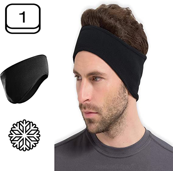 CUPID Fleece Ear Warmers Headband for Men & Women (2 Pack), Thermal Polar Ear Muffs Warmers Keep You Warm and Cozy for Daily Wear, Sports, Running, Skiing and More
