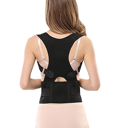 Panegy Unisex Adjustable Posture Correction Kyphosis Clavicle Brace Comfortable Correct Shoulder Posture Support Strap