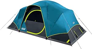 Coleman Skydome Camping Tent, 4/6/10 Person Tent for Camping, Festivals, Backyard, Sleepovers, Withstands 56 km/h Winds