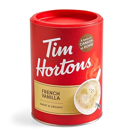 Tim Hortons Instant Cappuccino, French Vanilla Powder, 16 Ounce Can