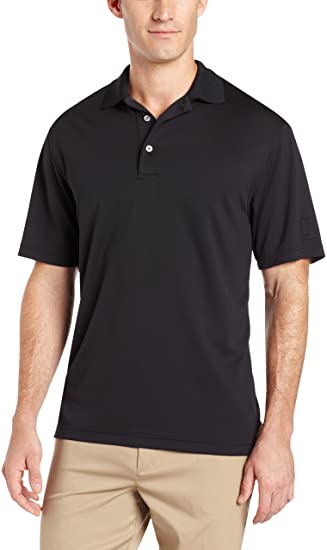 PGA TOUR Men's Airflux Short Sleeve Solid Polo-Shirts