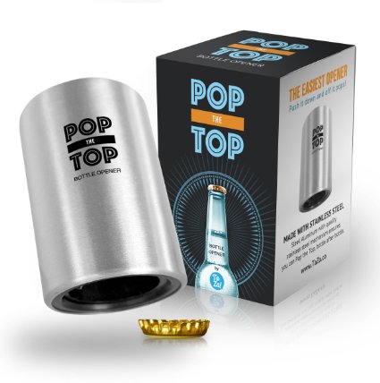 TaZa! Pop-the-Top Bottle Opener (Brushed Aluminum)