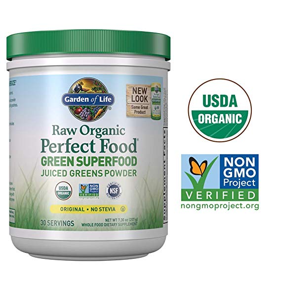 Garden of Life Perfect Food Raw Green Super Food (240g, Vegan, Dairy Free, Natural)