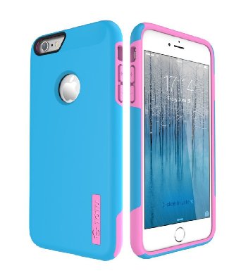 iPhone 6S Plus Case TOTU ARMOR Series Slim Fit Dual Layer Protective Hybrid Hard Case Soft-Interior Scratch ResistantDrop Protection Case for Apple iPhone 6 plus 2014 and iPhone 6S Plus 2015 - BluePink