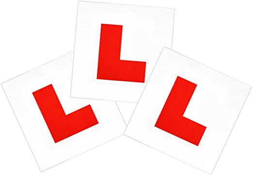 Fully Magnetic Red L Plates 3 Pack, GoFriend Upgraded Learner Plates Extra Strong Stick On L Learner Stickers for New Learner Drivers