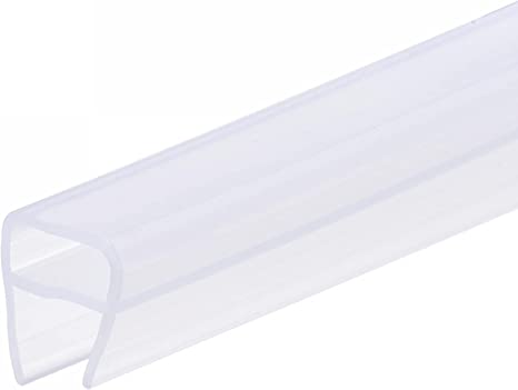 uxcell Frameless Glass Shower Door Sweep 59.06" Long for 1/2"(12mm) Glass U-Type Door Bottom Side Seal Strip